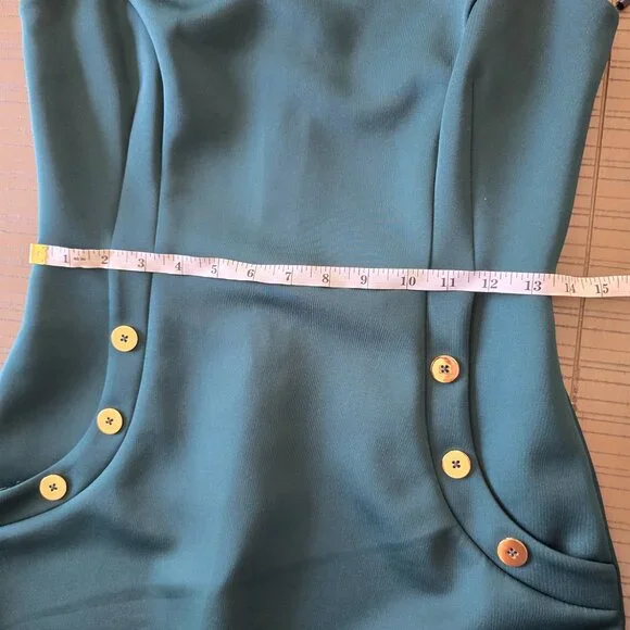 Calvin Klein Green Sleeveless Sheath Dress - Size 6 - NWT - Picture 12 of 13